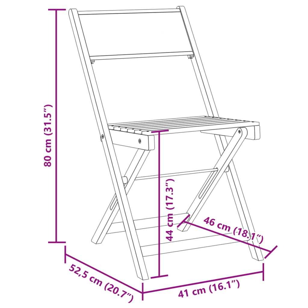 Folding Garden Chairs 4 pcs Cream White Fabric and Solid Wood