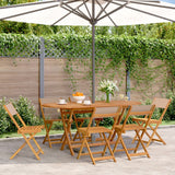 Folding Garden Chairs 6 pcs Taupe Fabric and Solid Wood