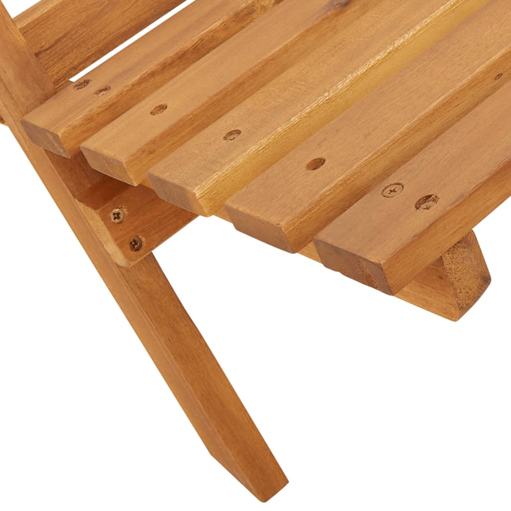 Folding Garden Chairs 4 pcs Black Solid Wood Acacia