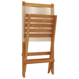 Folding Garden Chairs 4 pcs Beige Solid Wood Acacia