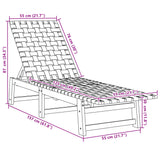 Sun Loungers 2 pcs Red Solid Wood Acacia and Fabric