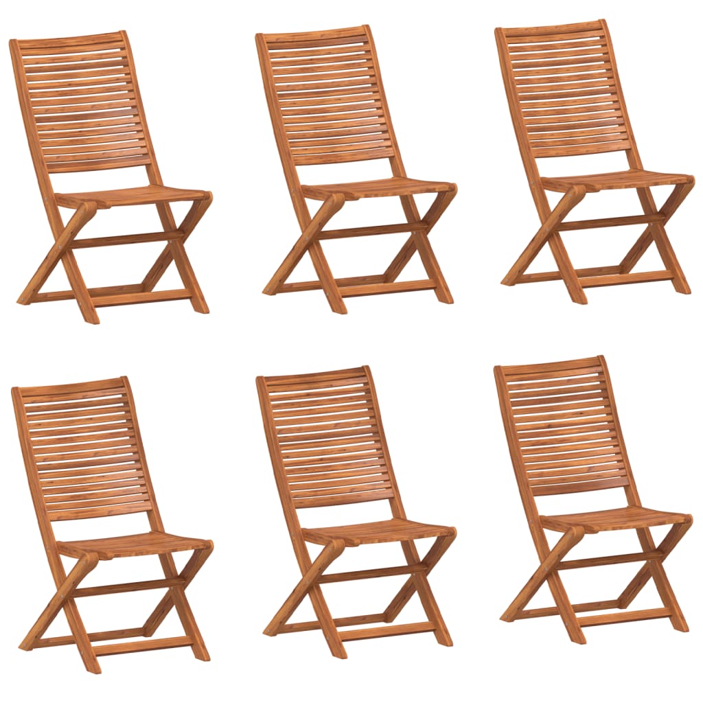 vidaXL Folding Garden Chairs 6 pcs 51x66x95 cm Solid Wood Acacia