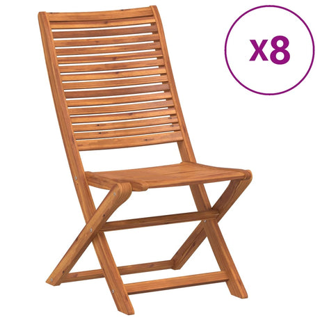 Folding Garden Chairs 8 pcs 51x66x95 cm Solid Wood Acacia