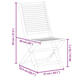 Folding Garden Chairs 8 pcs 51x66x95 cm Solid Wood Acacia