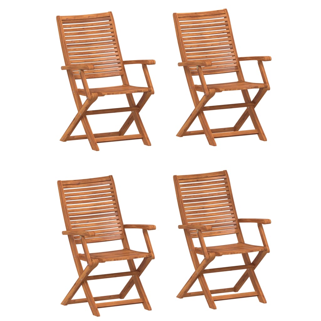 vidaXL Folding Garden Chairs 4 pcs 57x66x95 cm Solid Wood Acacia