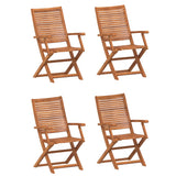 vidaXL Folding Garden Chairs 4 pcs 57x66x95 cm Solid Wood Acacia