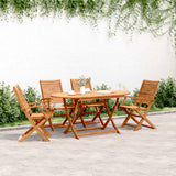 vidaXL Folding Garden Chairs 4 pcs 57x66x95 cm Solid Wood Acacia