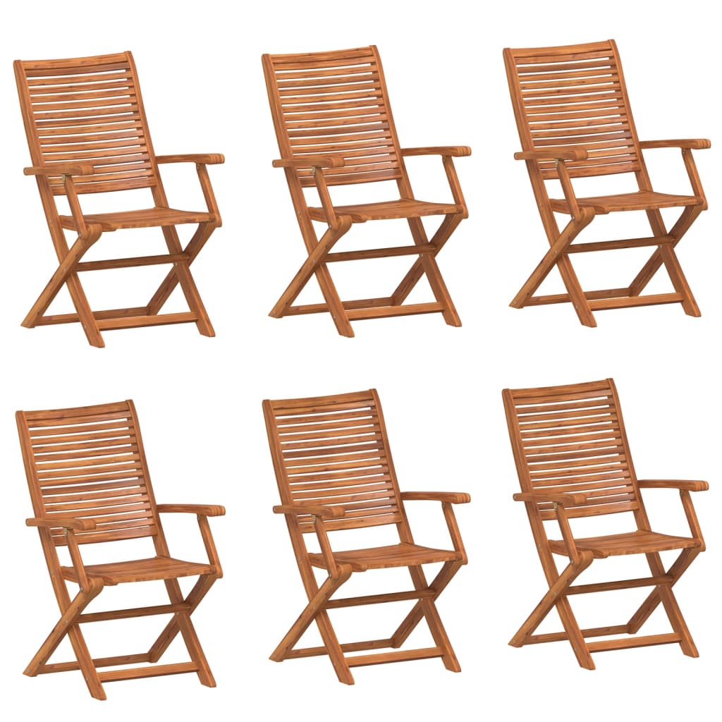 Folding Garden Chairs 6 pcs 57x66x95 cm Solid Wood Acacia