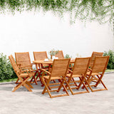 vidaXL Folding Garden Chairs 8 pcs 57x66x95 cm Solid Wood Acacia