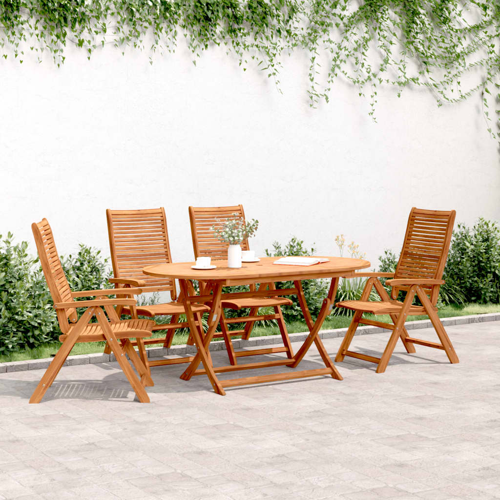 vidaXL Reclining Garden Chairs 4 pcs 56x72x107 cm Solid Wood Acacia