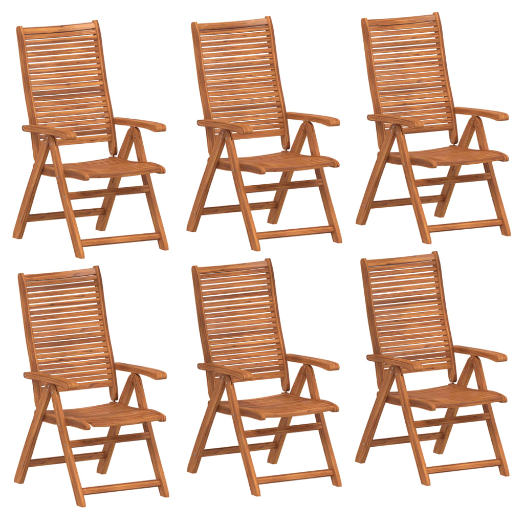 Reclining Garden Chairs 6 pcs 56x72x107 cm Solid Wood Acacia