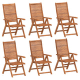 Reclining Garden Chairs 6 pcs 56x72x107 cm Solid Wood Acacia