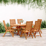 Reclining Garden Chairs 6 pcs 56x72x107 cm Solid Wood Acacia