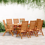 vidaXL Reclining Garden Chairs 8 pcs 56x72x107 cm Solid Wood Acacia