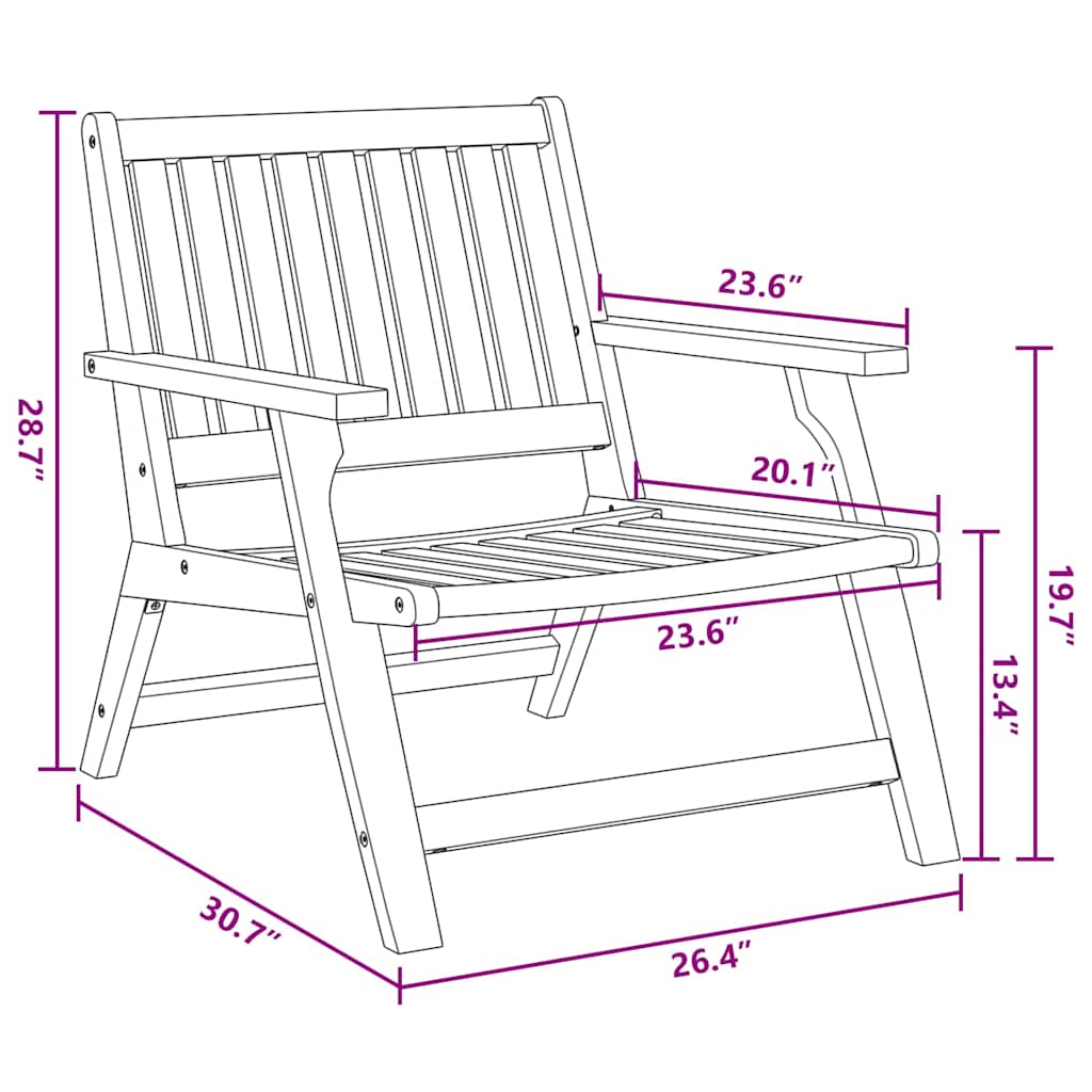 Outdoor Dining Set 3 pcs Brown Solid Acacia wood