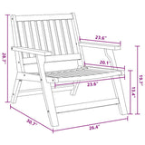 Outdoor Dining Set 3 pcs Brown Solid Acacia wood