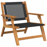 Garden Chairs with Table 3 pcs Black 45 x 45 x 40 cm