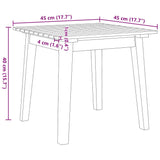 Garden Chairs with Table 3 pcs Black 45 x 45 x 40 cm