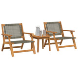 Garden Chairs with Table 3 pcs Grey 45 x 45 x 40 cm