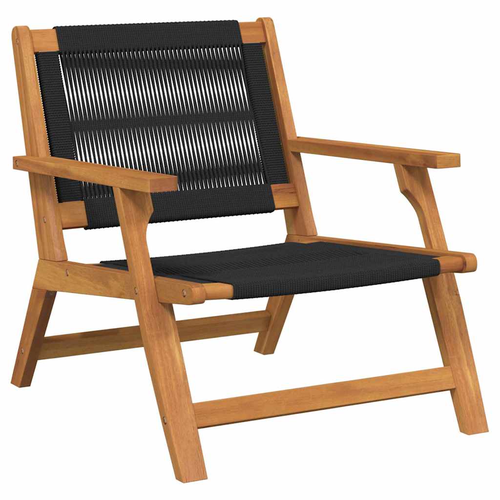 Garden Chairs with Table 3 pcs Black 45 x 45 x 40 cm