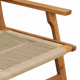 Garden Chairs with Table 3 pcs Beige 45 x 45 x 40 cm