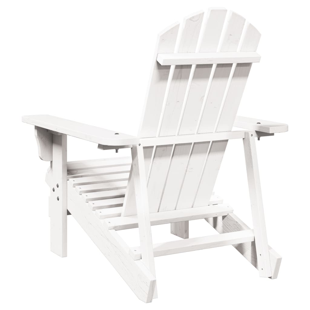 Adirondack Chair White 69x85x90.5 cm Solid Wood Fir