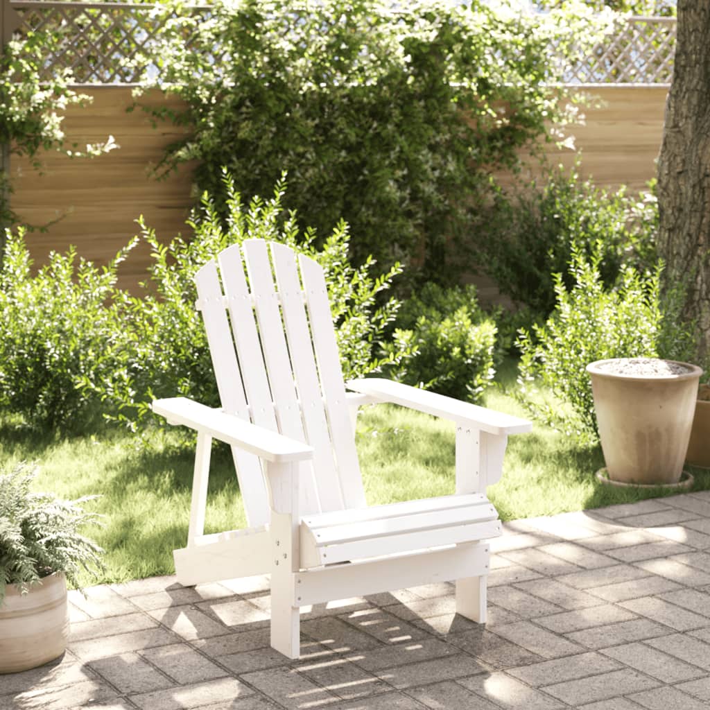 Adirondack Chair White 69x85x90.5 cm Solid Wood Fir