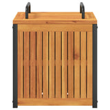 Outdoor Cushion Box 45x45x45/53 cm Solid Wood Acacia and Steel