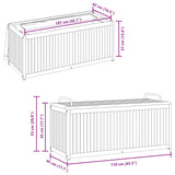 Outdoor Cushion Box 110x45x42/53 cm Solid Wood Acacia and Steel