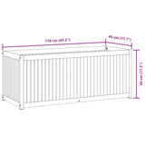 Garden Planter 110x45x44 cm Solid Wood Acacia and Steel