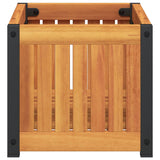 Garden Planter 45x30x27.5 cm Solid Wood Acacia and Steel