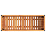 Garden Planter 80x30x27.5 cm Solid Wood Acacia and Steel