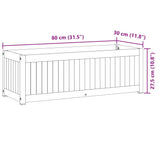 Garden Planter 80x30x27.5 cm Solid Wood Acacia and Steel