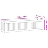 Garden Planter 110x30x27.5 cm Solid Wood Acacia and Steel