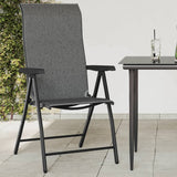 Folding Garden Chairs 8 pcs Grey Poly Rattan