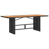 Garden Dining Set 7 pcs Black and brown Poly Rattan