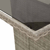 Outdoor Dining Set 7 pcs Light grey