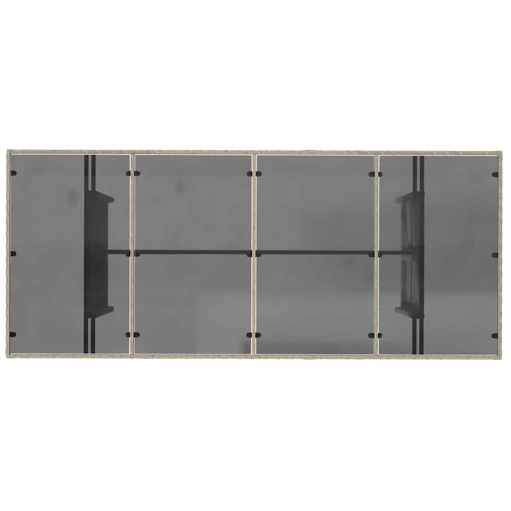 Dining Set 9 pcs Light grey