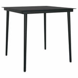 Garden Dining Set with Cushion 5 pcs Black Poly Rattan