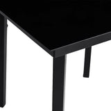 Garden Dining Set with Cushion 5 pcs Black Poly Rattan