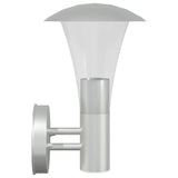 Outdoor Wall Lights 2pcs Silver Stainless Steel