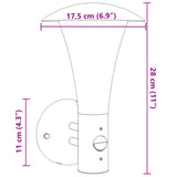 Outdoor Wall Lights with Sensors 2pcs Black Stainless Steel