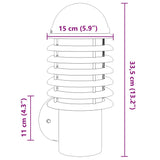Outdoor Wall Lights 2pcs Black Stainless Steel