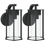 Outdoor Wall Lights 2pcs Black Stainless Steel
