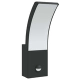 Outdoor LED Wall Lights with Sensors 2pcs Black Die-cast Aluminium