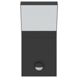 Outdoor LED Wall Lights with Sensors 2pcs Black Die-cast Aluminium