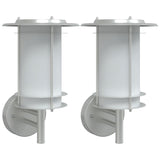 Outdoor Wall Lights 2pcs Silver Stainless Steel