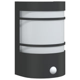 Outdoor Wall Light with Sensor Black Stainless Steel