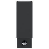 Outdoor Wall Light with Sensor Black Die-cast Aluminium