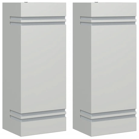 Outdoor Wall Lights 2pcs Silver Stainless Steel